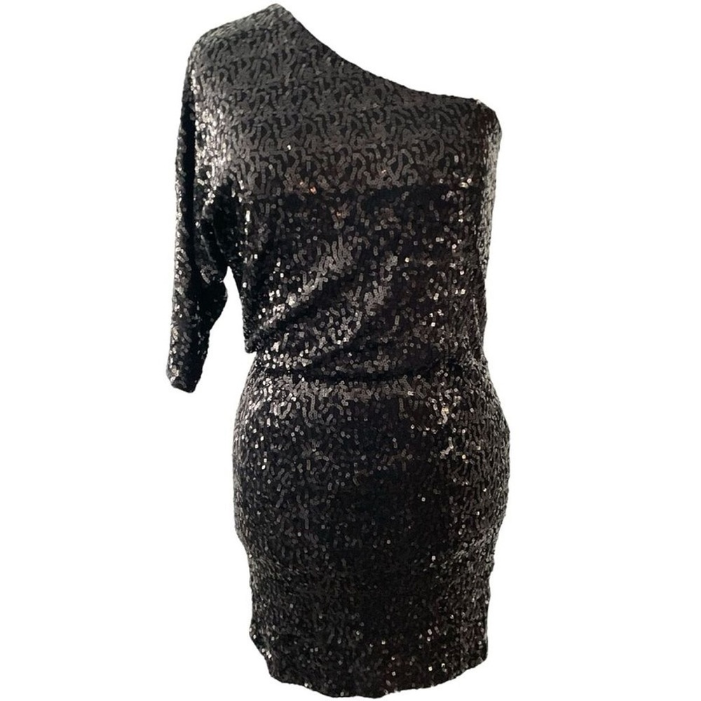 Gianni Bini One Shoulder Mini Sequin Dress